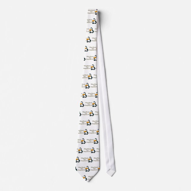 Cartoon Penguin Neck Tie (Front)