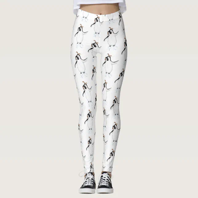 Penguin Print Pattern Women Leggings
