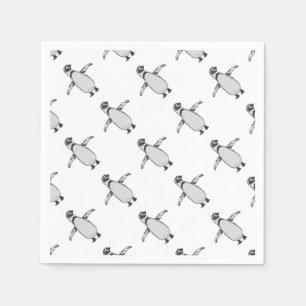 Cartoon Penguin Paper Napkins