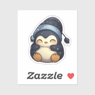 Cartoon penguin sticker