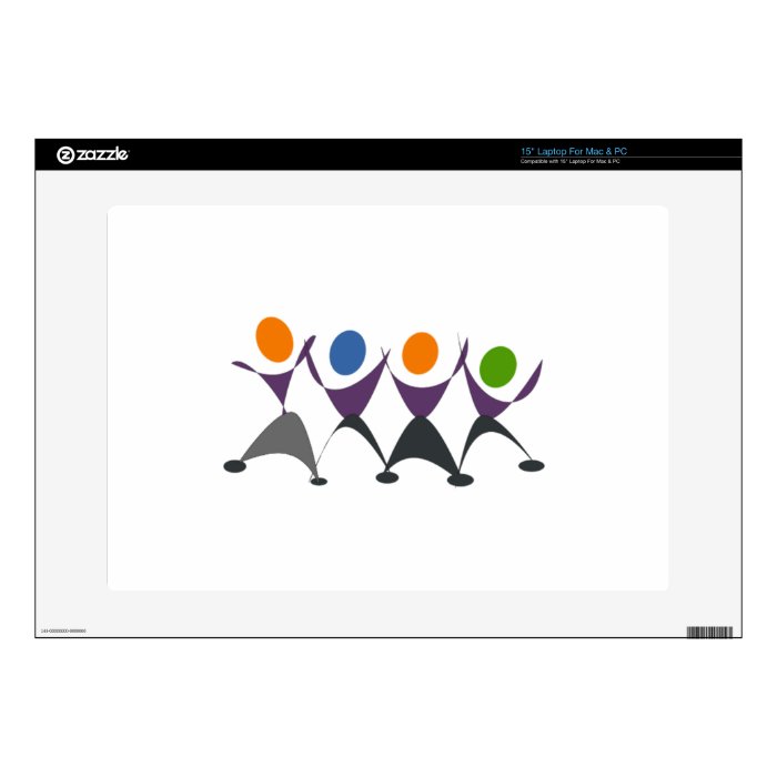 Cartoon People Dancing Decal For Laptop