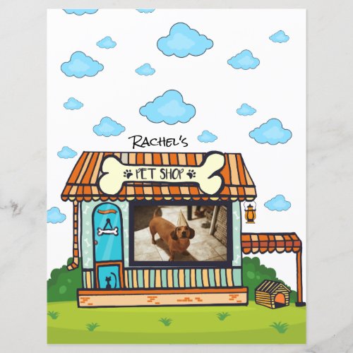 Cartoon Pet Care Personalized Scrapbook Paper