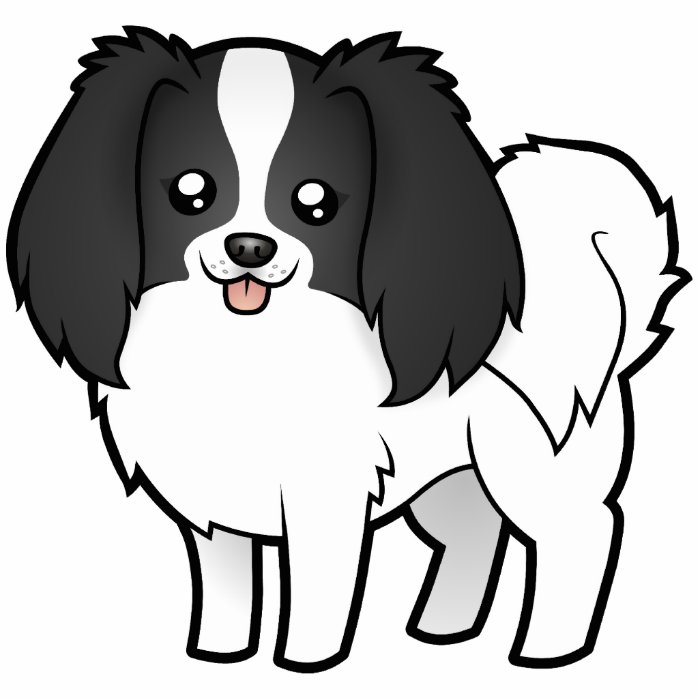 Cartoon Phalene / Japanese Chin Acrylic Cut Out