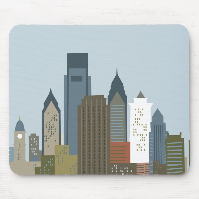 Cartoon Philadelphia Mouse Pad (Front)