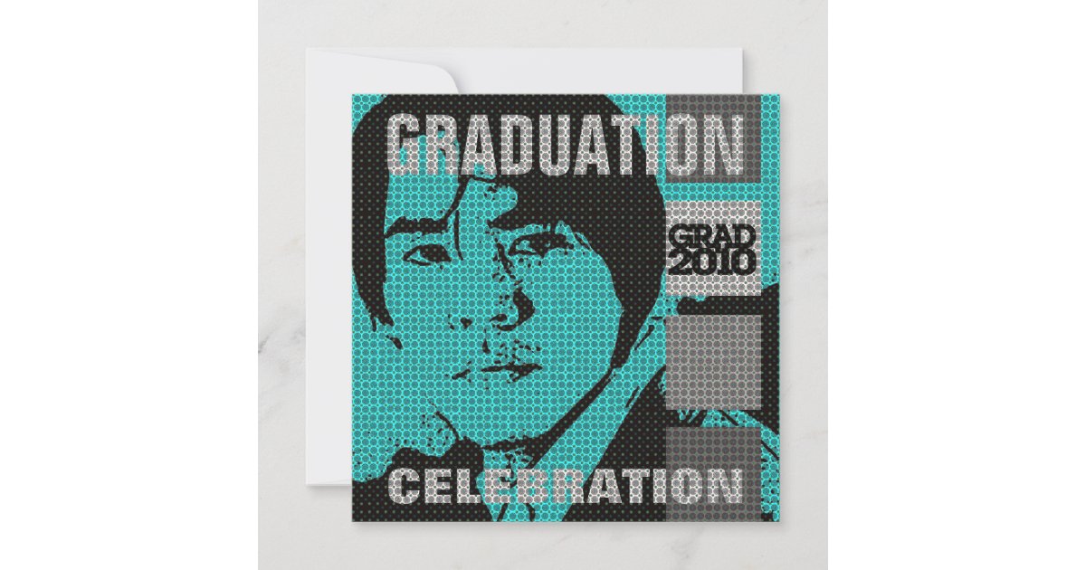 Cartoon Photo Insert 3 Graduation Party Invitation | Zazzle