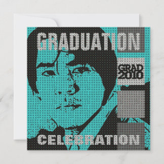 Cartoon Photo Insert 3 Graduation Party Invitation