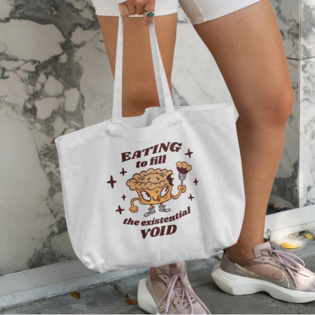 Cartoon Pie Funny Quote Tote Bag   (Creator Uploaded)