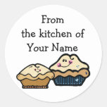 Cartoon Pies For Pie Day January 23rd Classic Round Sticker at Zazzle