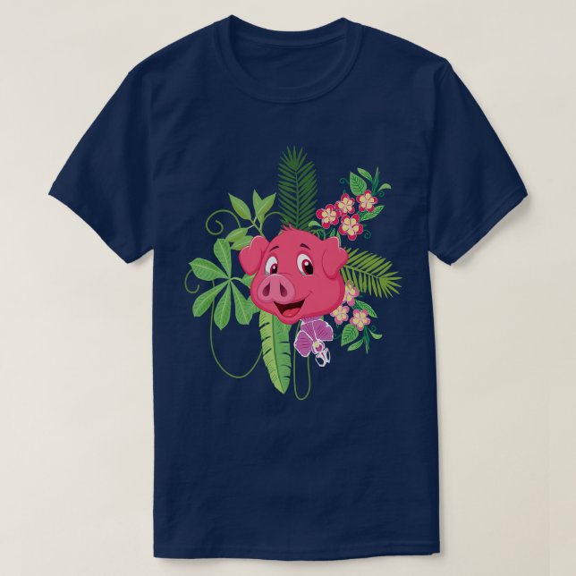 Cartoon Pig I Cute Pig I Kids Pig Premium  T-Shirt (Design Front)
