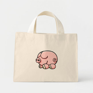 Cartoon Pig Mini Tote Bag