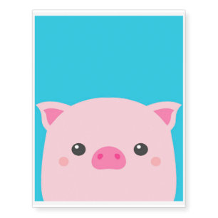 Cartoon Pig_Pig Lover Temporary Tattoos