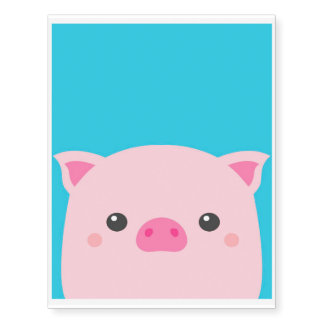 Cartoon Pig_Pig Lover Temporary Tattoos