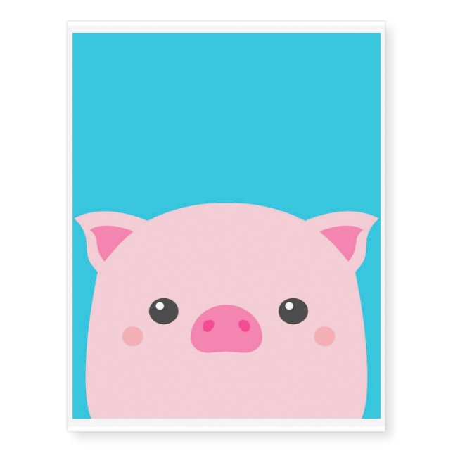 Cartoon Pig_Pig Lover Temporary Tattoos (Front)