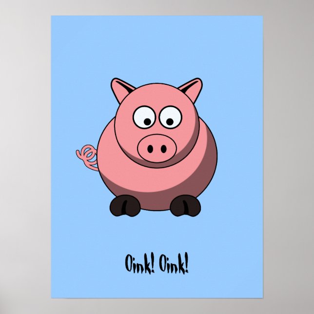 Cartoon Pig Poster (Front)