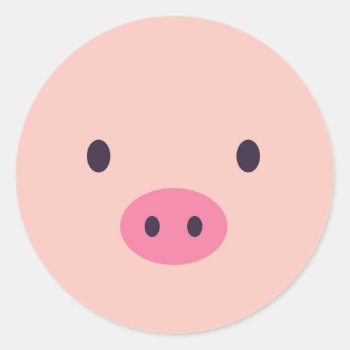 Cartoon Pig Stickers by BasicLifestyle at Zazzle