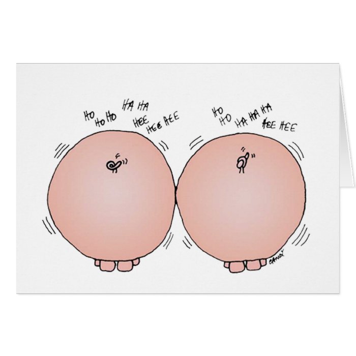 Cartoon pigs "I miss you" friendship card