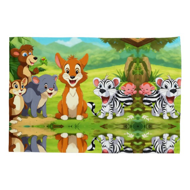 Cartoon Pillow Cover (Back)