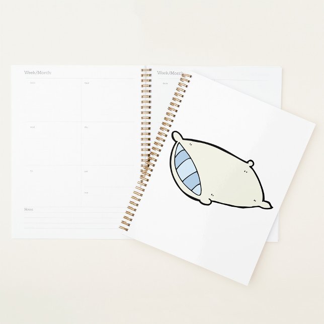 Cartoon Pillow with Giant Planner (Creator Uploaded)