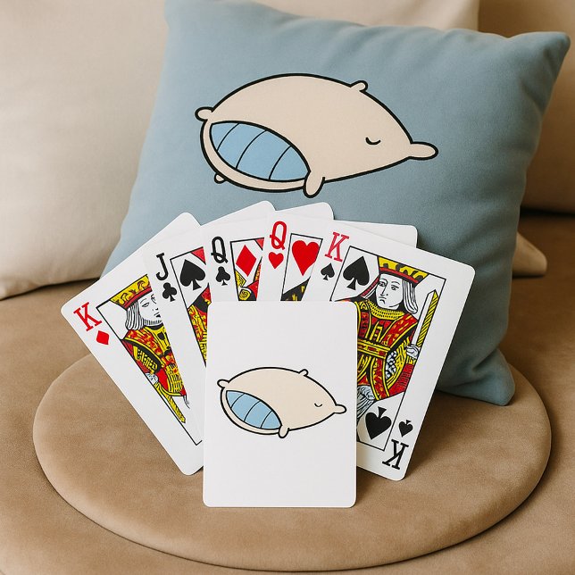 Cartoon Pillow with Giant Poker Cards (Creator Uploaded)