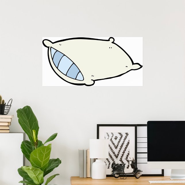 Cartoon Pillow with Giant Poster (Creator Uploaded)