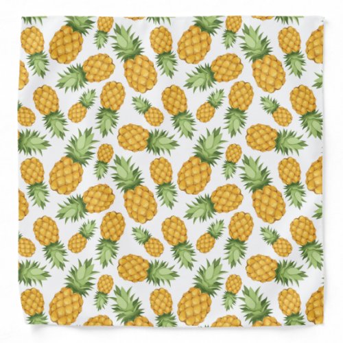 Cartoon Pineapple Pattern Bandana