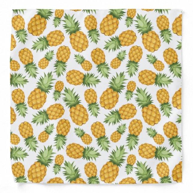 Cartoon Pineapple Pattern Bandana (Front)