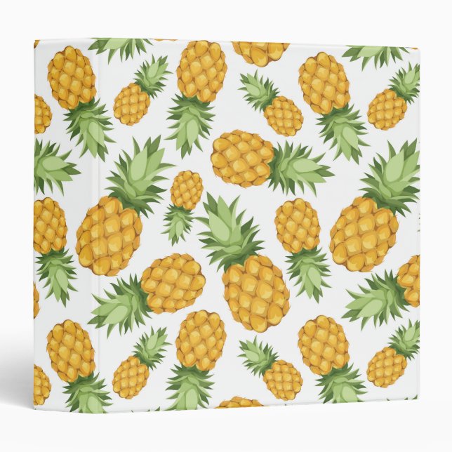 Cartoon Pineapple Pattern Binder (Front/Spine)