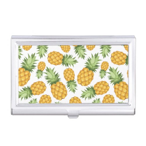 Cartoon Pineapple Pattern Business Card Holder