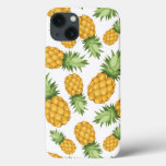 Cartoon Pineapple Pattern iPhone 13 Case