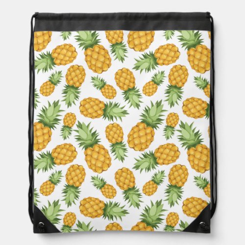 Cartoon Pineapple Pattern Drawstring Bag