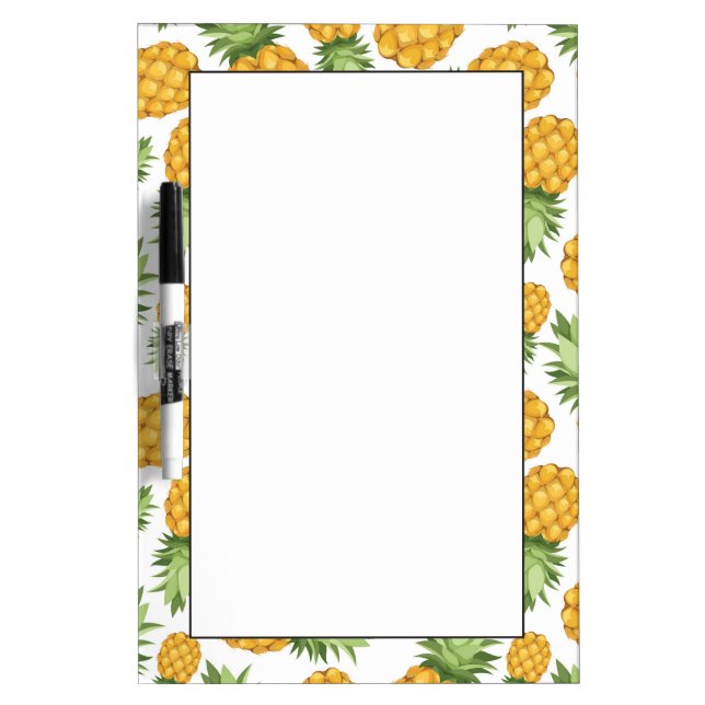 Cartoon Pineapple Pattern Dry Erase Board (Front)