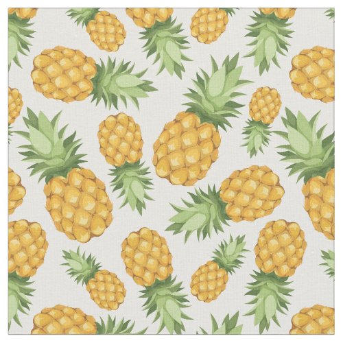 Cartoon Pineapple Pattern Fabric