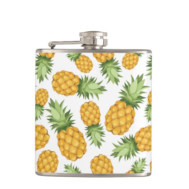 Cartoon Pineapple Pattern Flask (Front)