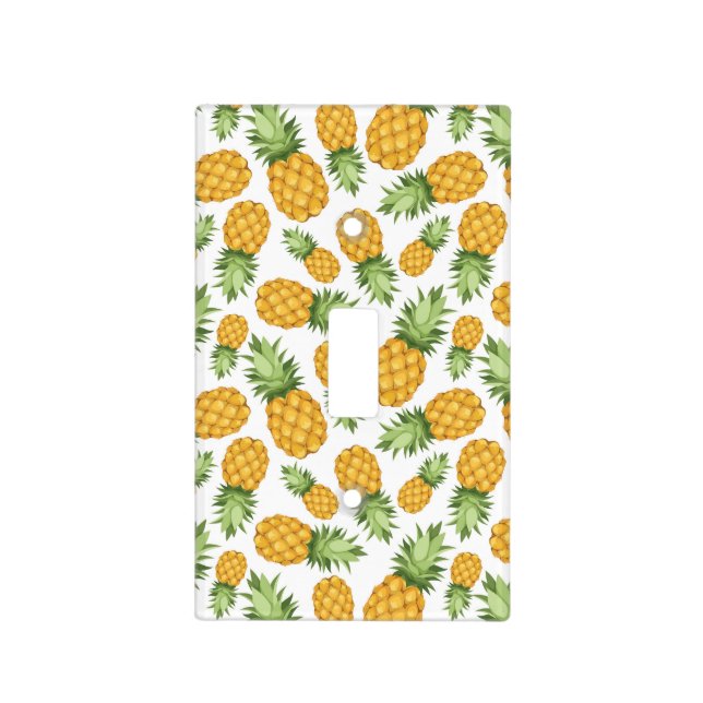 Cartoon Pineapple Pattern Light Switch Cover (Front)