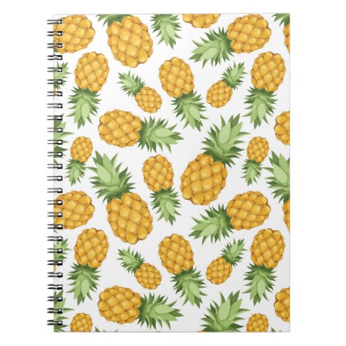 Cartoon Pineapple Pattern Notebook