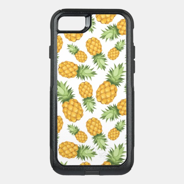 Cartoon Pineapple Pattern Otterbox iPhone Case (Back)