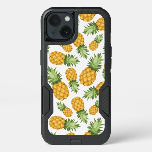 Cartoon Pineapple Pattern iPhone 13 Case