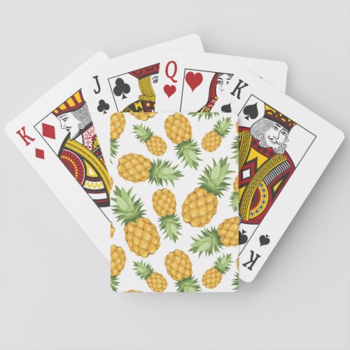 Cartoon Pineapple Pattern Poker Cards