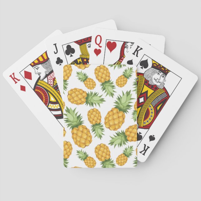 Cartoon Pineapple Pattern Poker Cards (Back)