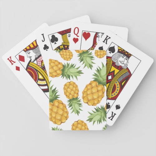 Cartoon Pineapple Pattern Poker Cards