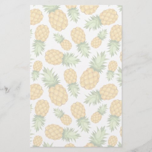 Cartoon Pineapple Pattern Stationery