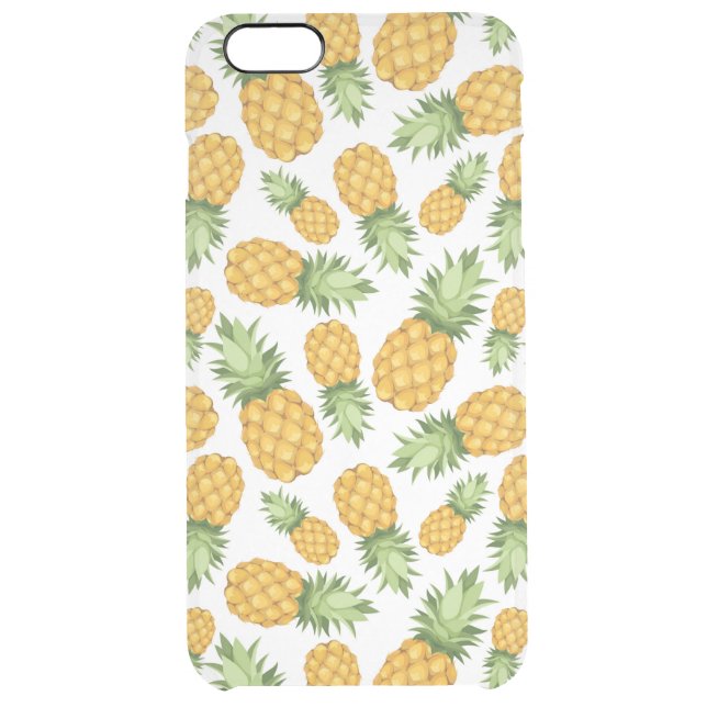 Cartoon Pineapple Pattern Uncommon iPhone Case (Back)