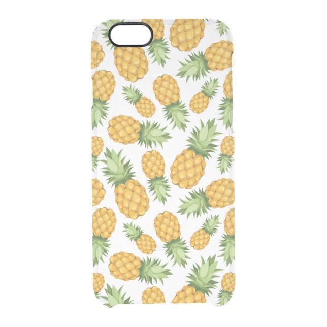 Cartoon Pineapple Pattern Uncommon iPhone Case (Back)
