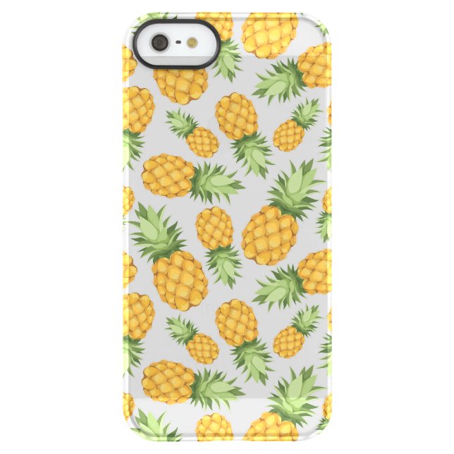 Cartoon Pineapple Pattern Uncommon iPhone Case (Back)