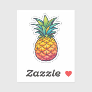 Cartoon pineapple sticker