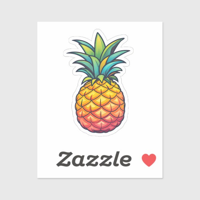 Cartoon pineapple sticker (Sheet)