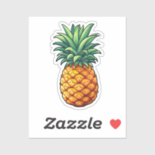 Cartoon pineapple sticker