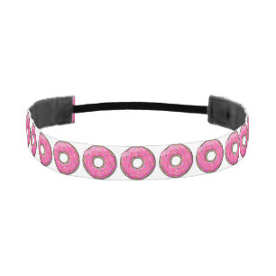 Cartoon Pink Donut With Sprinkles Athletic Headband