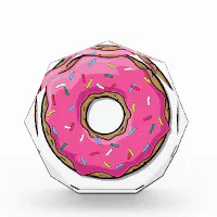 cartoon pink donut