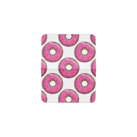 Cartoon Pink Donut With Sprinkles Card Holder